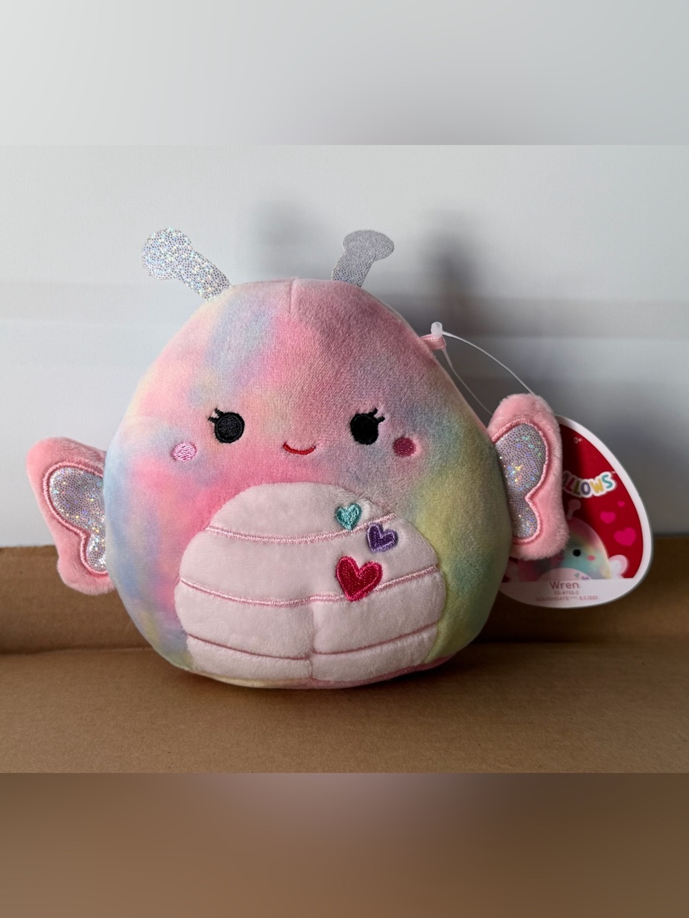 5” Wren Squishmallow Pastel Rainbow Butterfly Plush NWT